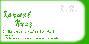 kornel nasz business card